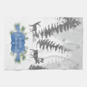 Winter Wonderland Kitchen Towel - blauw Theedoek (Horizontaal)