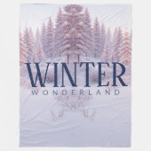Winter Wonderland Knuffeldek van fleece Deken (Voorkant)