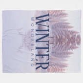 Winter Wonderland Knuffeldek van fleece Deken (Voorkant (Horizontaal))