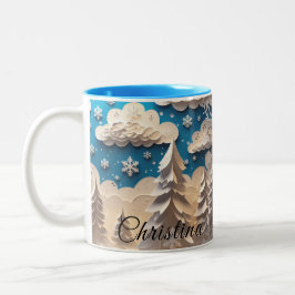 Winter Wonderland Koffiemok Tweekleurige Koffiemok