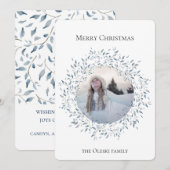 Winter Wonderland Krans Plat Vakantiefoto Kaart (Voorkant / Achterkant)