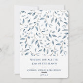 Winter Wonderland Krans Plat Vakantiefoto Kaart (Achterkant)