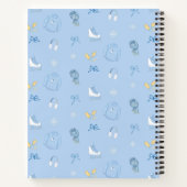 Winter Wonderland kunstschaatser blauw Notitieboek (Achterkant)