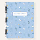 Winter Wonderland kunstschaatser blauw Notitieboek (Voorkant)