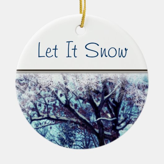 Winter Wonderland "Laat het Sneeuwen" Ornament (Voorkant)