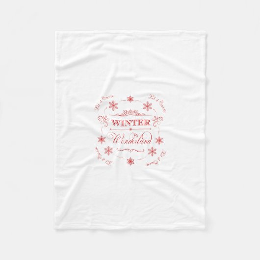 Winter Wonderland Laat het Snow Ski Season Kerstmi Fleece Deken (Voorkant)