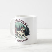 Winter Wonderland  Labrador Hondenkerst Koffiemok (Voorkant links)
