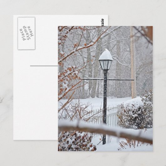 Winter Wonderland - Lamp Post Briefkaart (Voorkant / Achterkant)