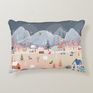 Winter Wonderland: landschap. Accent Kussen