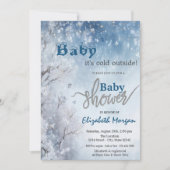Winter Wonderland Landschap Baby shower Kaart (Voorkant)