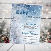 Winter Wonderland Landschap Baby shower Kaart