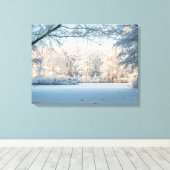 Winter Wonderland Landschap Foto Canvas Print (Insitu (Houten vloer))