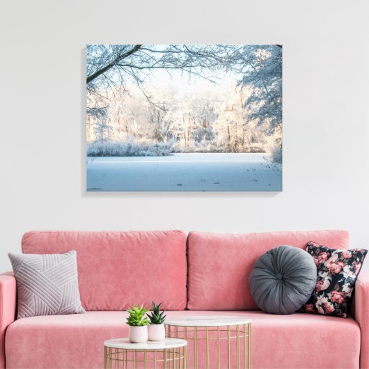Winter Wonderland Landschap Foto Canvas Print (Insitu (Woonkamer))