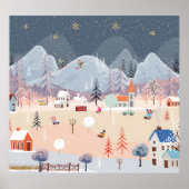 Winter Wonderland:  landschap. Poster (Voorkant)