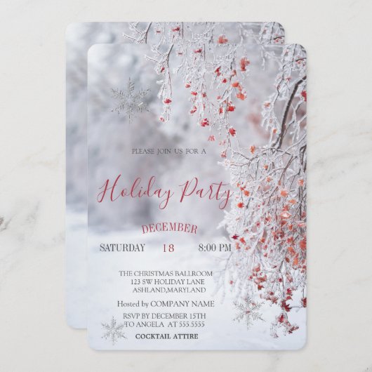 Winter Wonderland Landschap Snow Kerstmis Kaart (Voorkant / Achterkant)