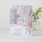 Winter Wonderland Landschap Snow Kerstmis Kaart (Staand voorkant)