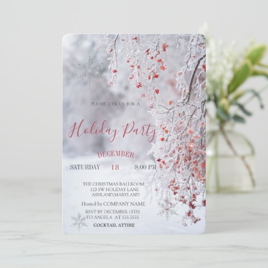 Winter Wonderland Landschap Snow Kerstmis Kaart (Staand voorkant)