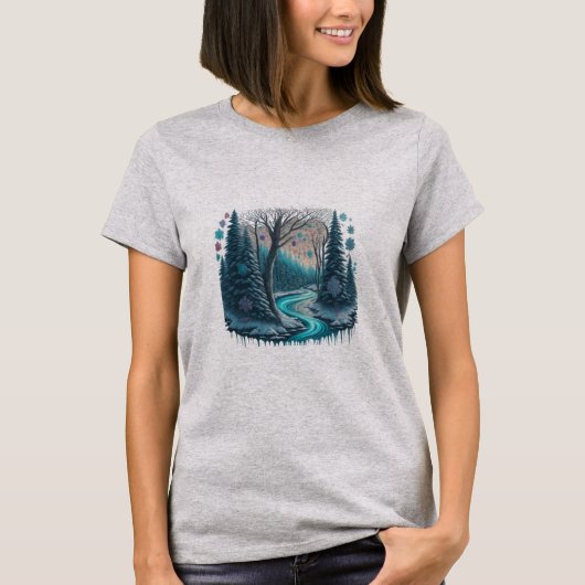 Winter Wonderland landschap T-shirt (Voorkant)