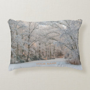 Winter Wonderland Landschapsfoto Accent Kussen