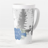 Winter Wonderland Latte Mok - Blauw (Rechterhoek)