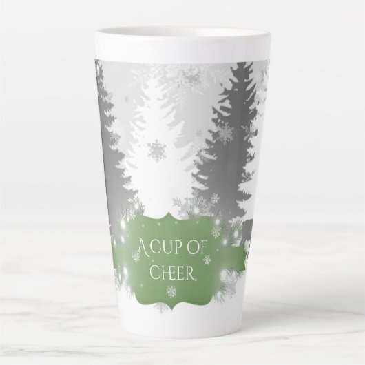 Winter Wonderland Latte Mok - Groen (Voorkant)