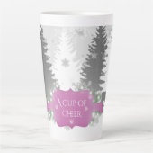Winter Wonderland Latte Mok - Magenta (Voorkant)