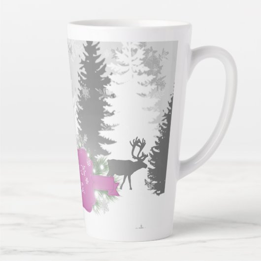 Winter Wonderland Latte Mok - Magenta (Rechts)
