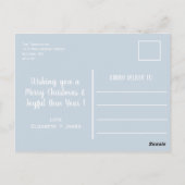 Winter Wonderland|Let It Snow|Blauw Wit Vakantie Briefkaart (Achterkant)