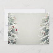 Winter Wonderland, Lichten Rode Bal repetitie dine Kaart (Achterkant)