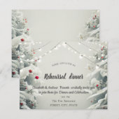 Winter Wonderland, Lichten Rode Bal repetitie dine Kaart (Voorkant / Achterkant)