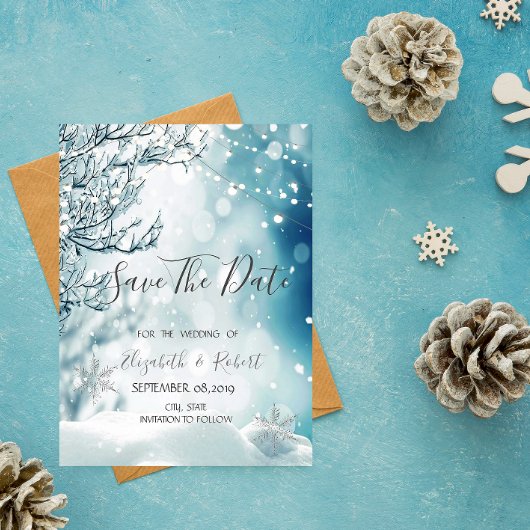 Winter Wonderland, Lichtslingers, Bewaar de datum Save The Date