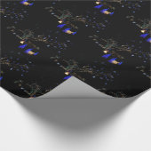 Winter Wonderland Lights Blue en White Holiday Cadeaupapier (Hoek)