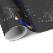 Winter Wonderland Lights Blue en White Holiday Cadeaupapier (Rol Hoek)
