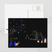 Winter Wonderland Lights Blue en White Holiday Feestdagenkaart (Voorkant / Achterkant)