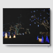 Winter Wonderland Lights Blue en White Holiday Gastenboek (Achterkant)