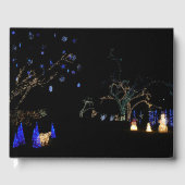 Winter Wonderland Lights Blue en White Holiday Gastenboek (Voorkant)