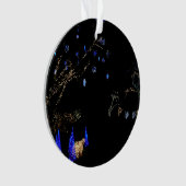 Winter Wonderland Lights Blue en White Holiday Ornament (voorkant)