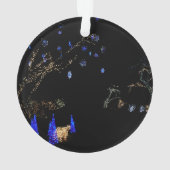 Winter Wonderland Lights Blue en White Holiday Ornament (achterkant)