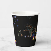 Winter Wonderland Lights Blue en White Holiday Papieren Bekers (Links)