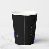 Winter Wonderland Lights Blue en White Holiday Papieren Bekers (Rechts)