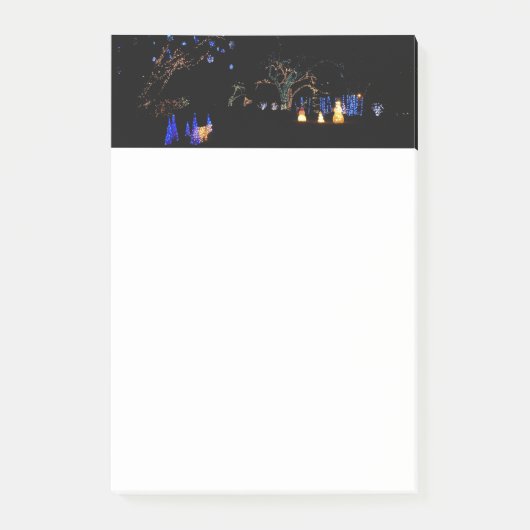 Winter Wonderland Lights Blue en White Holiday Post-it® Notes (Voorkant)