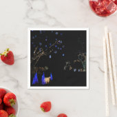 Winter Wonderland Lights Blue en White Holiday Servetten (Insitu)