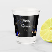 Winter Wonderland Lights Blue en White Holiday Shot Glas (Voorkant)