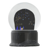 Winter Wonderland Lights Blue en White Holiday Sneeuwbol (Achterkant)