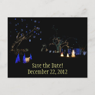 Winter Wonderland Lights Save the Date Briefkaart