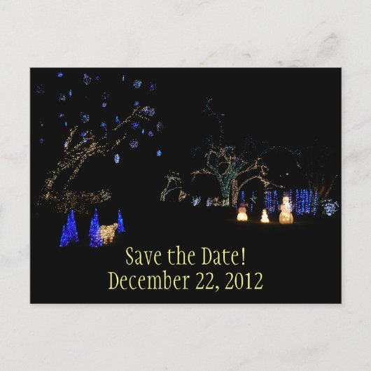 Winter Wonderland Lights Save the Date Briefkaart (Voorkant)