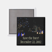 Winter Wonderland Lights Save the Date Magnet (Voorkant / Achterkant)