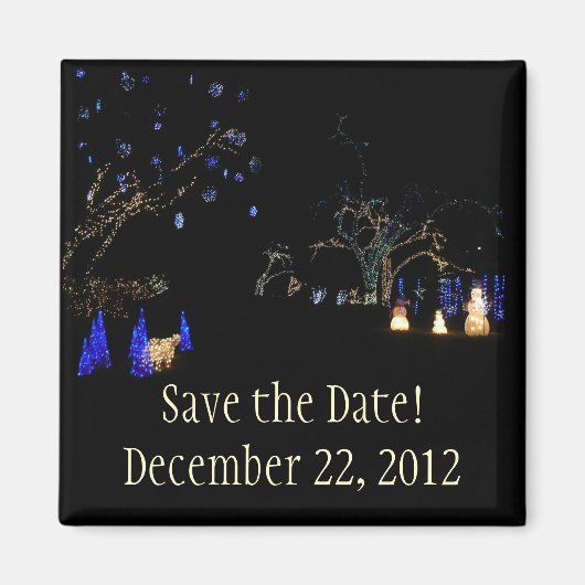 Winter Wonderland Lights Save the Date Magnet (Voorkant)
