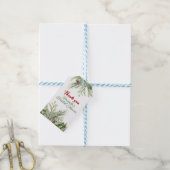 Winter Wonderland Lijst Pine Tree Hartelijk dank Cadeaulabel (Met Touw)