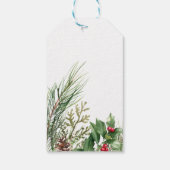 Winter Wonderland Lijst Pine Tree Hartelijk dank Cadeaulabel (Achterkant)